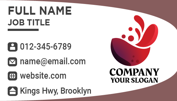 Glossy Red Juice Business Card