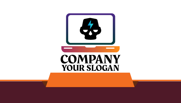 Cartão De Visita Brilhante Para Laptop Thunder