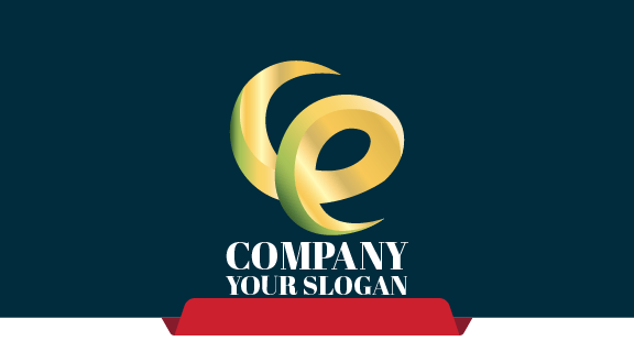 Golden Abstract Business Card