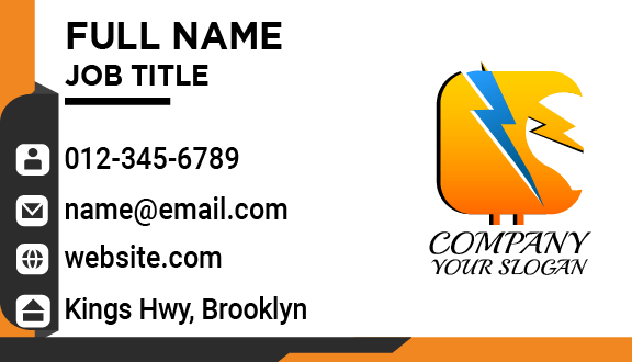 Golden Electrician Business Card