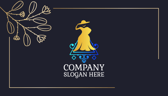 Tarjeta De Presentación De La Boutique Golden Gown