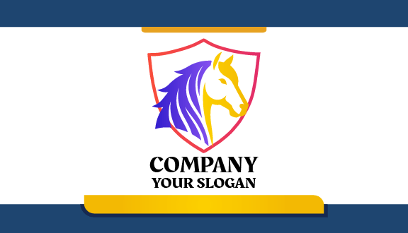 Tarjeta De Visita De Caballo Dorado