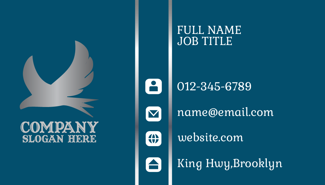 Graceful Gray Bird Business Card