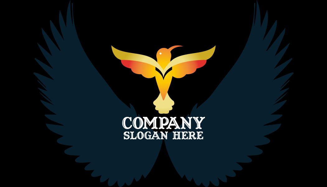 Cartão De Visita De Pássaro De Voo Gradiente