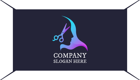 Visitenkarte Für Friseursalons Mit Farbverlauf