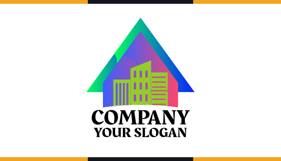 Carte De Visite De Construction De Cabane À Gradient