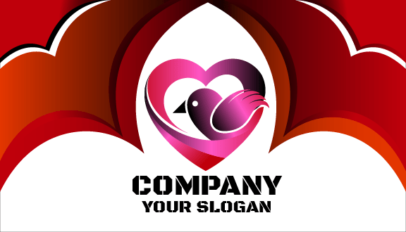 Coração Caderno Amor Cartão De Visita