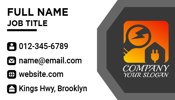 Gradient Switch Electrician Business Card