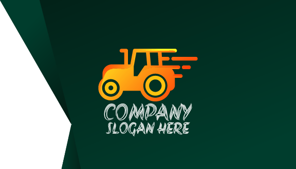 Tarjeta De Presentación De Tractor Con Gradiente