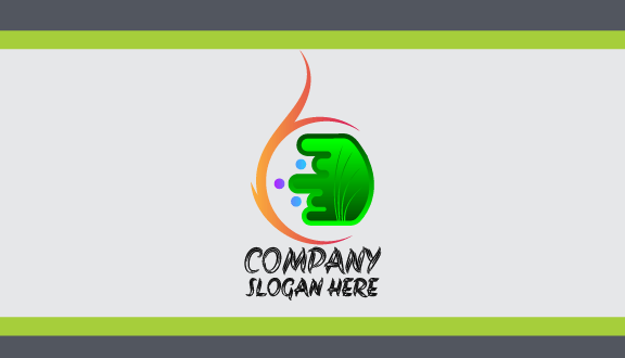 Carte De Visite Écologique À Motif Herbeux