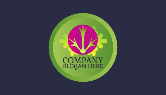 Carte de visite de verdure herbeuse