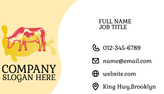 Grazing Cow Dairy Business Card