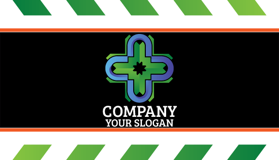 Tarjeta De Presentación Médica Verde Azulada