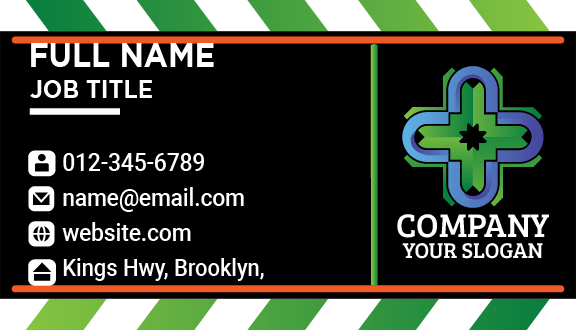 Green Blue Medical Business Card