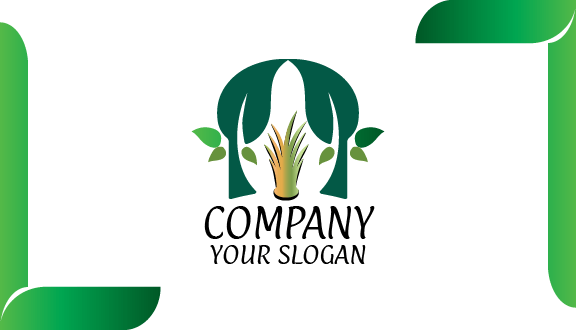 Kartu Nama Pertanian Tirai Hijau