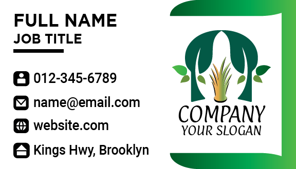 Green Curtains Agriculture Business Card