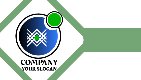 Green Dot Abstract Business Card