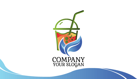 Tarjeta De Presentación De Té Verde Con Gas