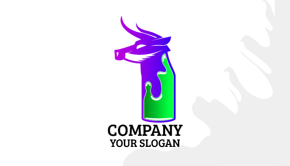 Tarjeta De Presentación De Productos Lácteos Líquidos De Color Verde