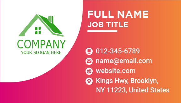 Green Rooftop Real Estate Business Card