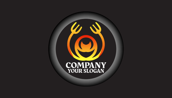 Grilling Fork Food Business Card