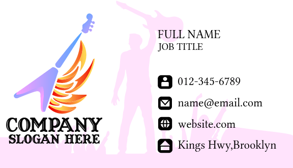 Guitar Band Business Card