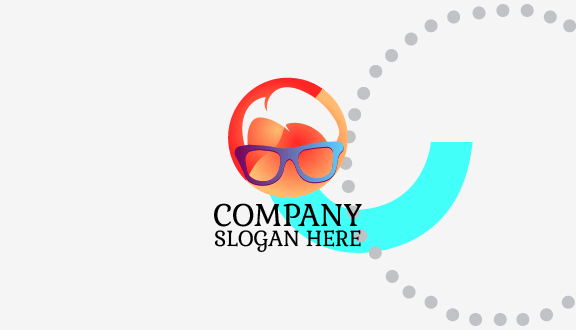 Kartu Nama Kacamata Siluet Rambut