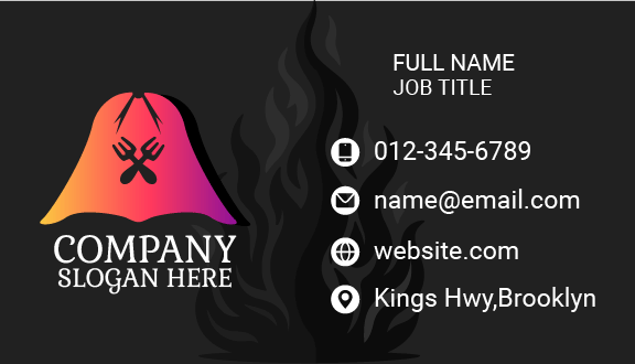 Halloween Themed Restaurant Business Card