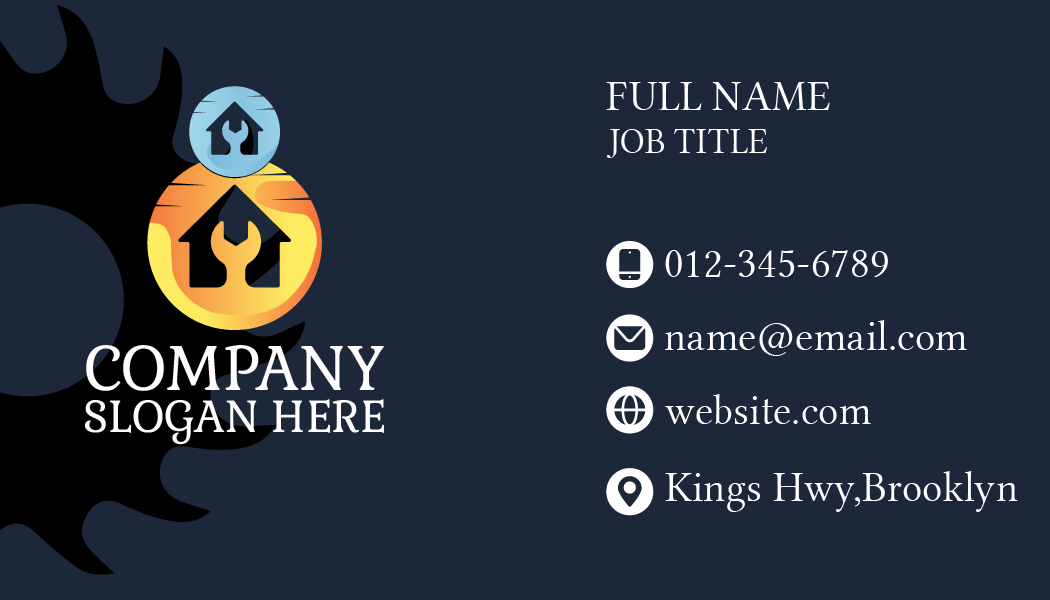 Handyman Silhouette Business Card