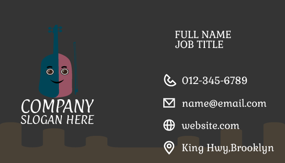 Happy Violin Music Business Card