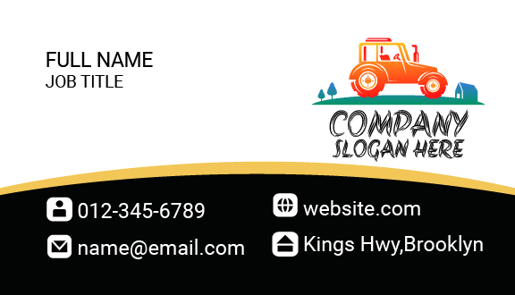 Harvesting Tractor Business Card