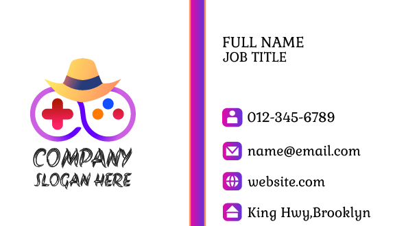 Hat Computer Games Business Card