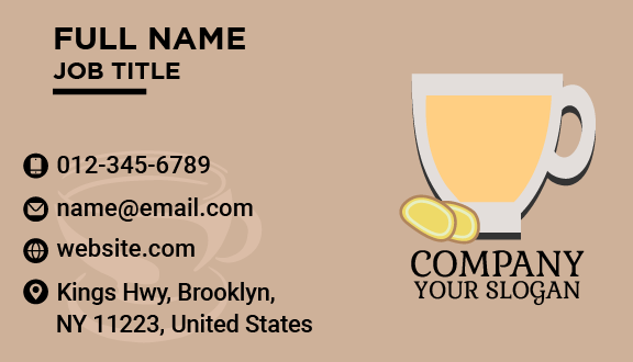 Healthy Ginger Tea Business Card