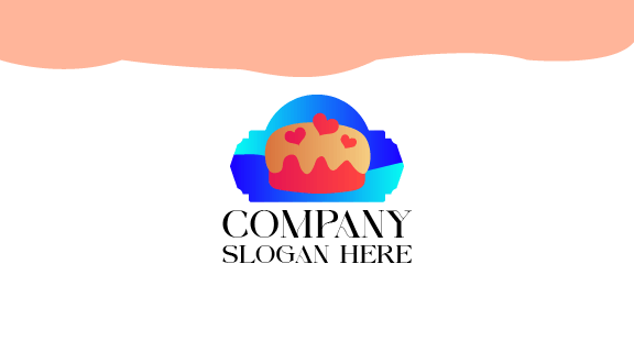 Herz Dekoration Kuchen Visitenkarte