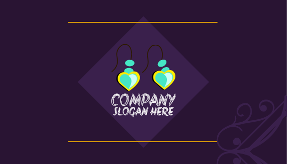 Kartu Nama Perhiasan Anting Hati