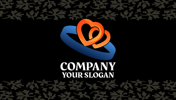 Kartu Nama Perhiasan Cincin Hati