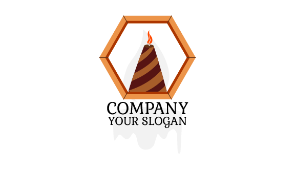 Sechseckige Kerzenvisitenkarte