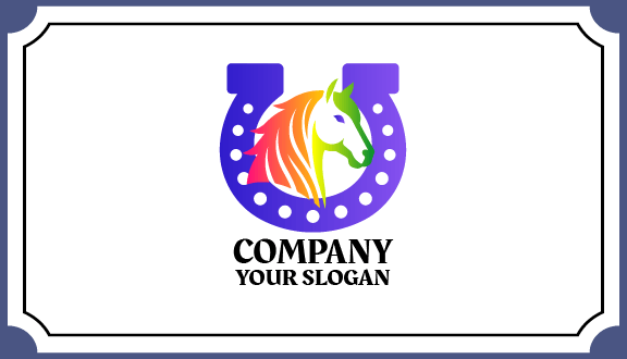 Tarjeta De Visita Con Forma De Herradura