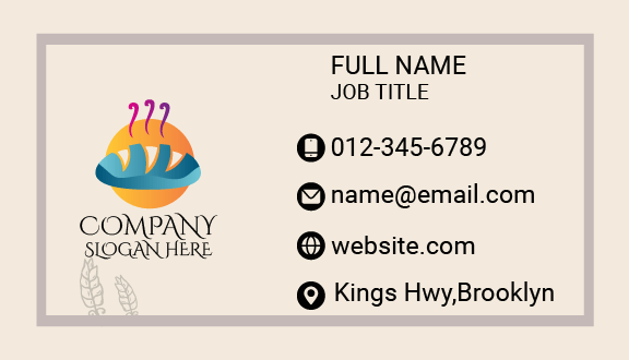 Hot Swirls Bread Bakery Business Card