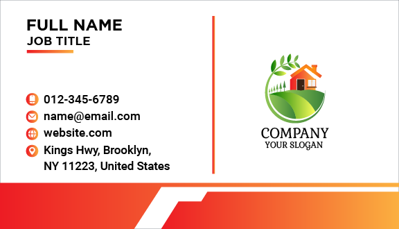 Hut Landscaping Business Card