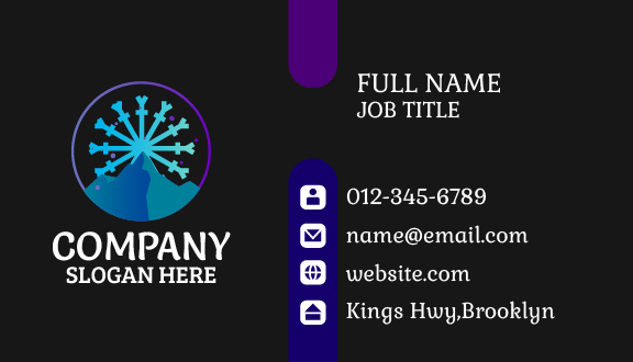 Ice Crystal Winter Business Card