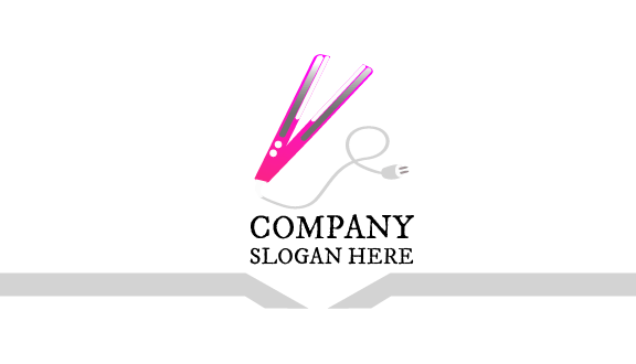 Visitenkarte Für Salons Mit Glätteisen