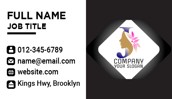 J Letter Female Aesthetic Business Card