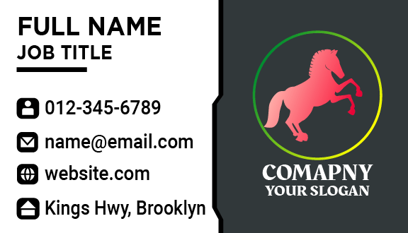 Jumping Horse Business Card