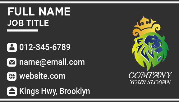 Jungle King Lion Business Card