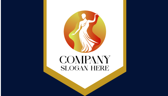 Tarjeta De Presentación De Abogado Con Estatua De Dama