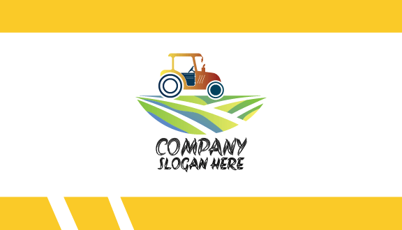 Tarjeta De Presentación De Tractor Paisajístico