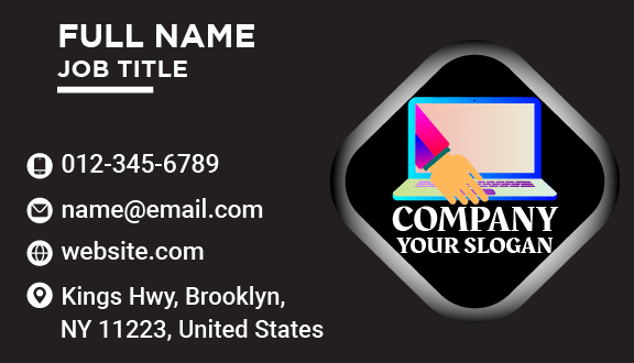 Laptop Repair Shop Business Card