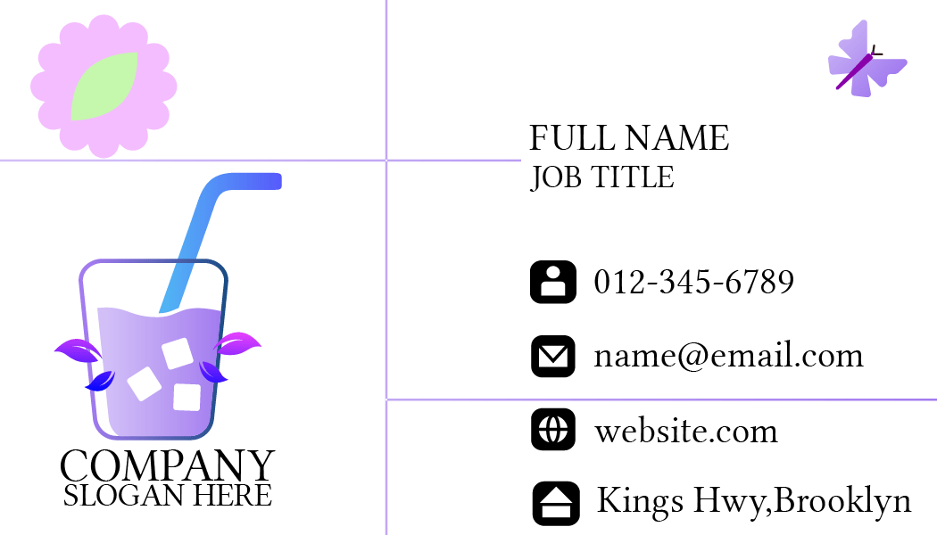 Lavender Aesthetic Tea Business Card