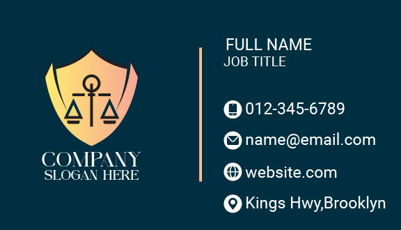 Lawyer Shield Business Card